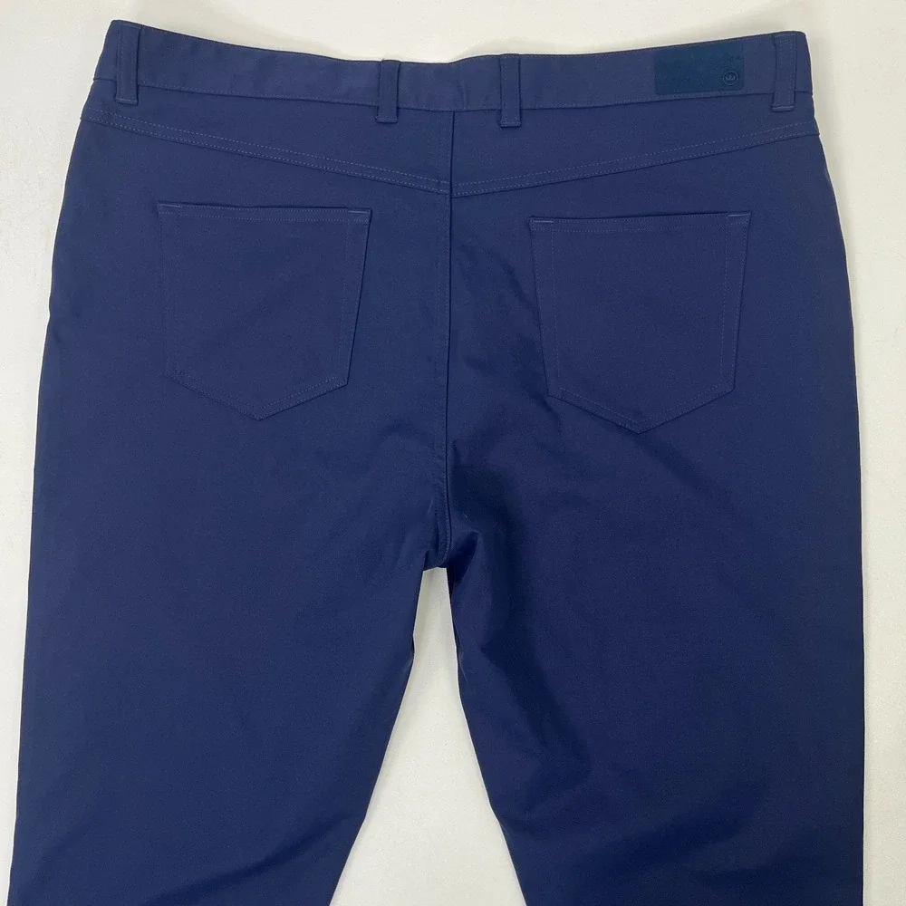 Peter Millar Performance Five Pocket Pant EB66 40x30 Navy Blue Classic Fit